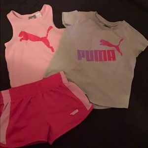 Girls 3 piece Puma short set
